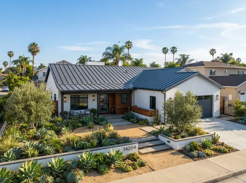Charcoal metal roof installation in Panorama City Charcoal metal roof installation in Panorama City